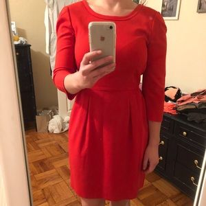 J Crew factory 3/4 sleeve red dress